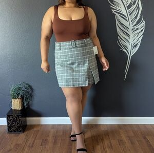 So Clothing Plaid Mini Skirt